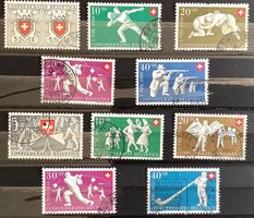 1950 - 1951 Pro Patria Sätze Gest.