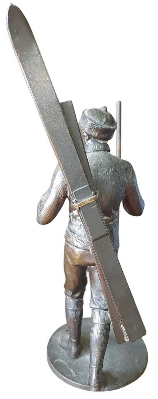 Sculture & Statue: Bronzefigur Skifahrer antik – Usato da Mörschwil venduto da antiksalon21 5