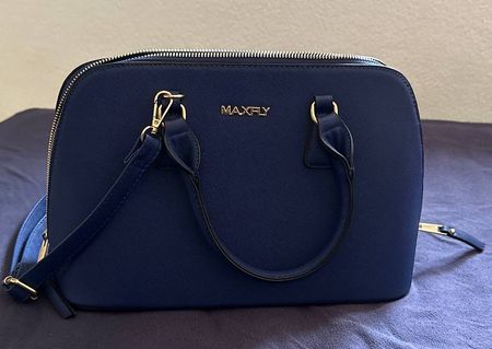 Borsa Maxfly in pelle blu