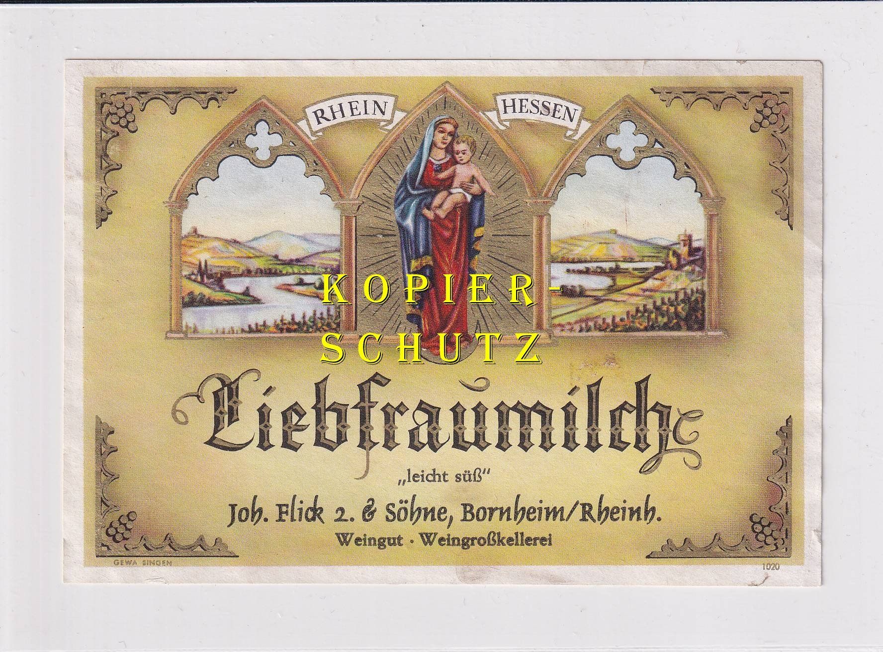 Carta: Etikette - Liebfraumilch (Flick) /bd – Usato da Hombrechtikon venduto da Rudolf07