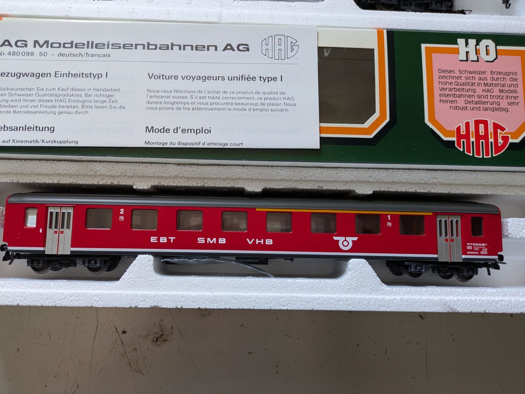 Hag Modellini di ferrovie: 2 HAG EBT Personenwagen – Nuovo (secondo la descrizione) da Lohn SH venduto da Gitane0 1