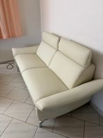 Himolla Ledersofa creme mit elektrischer Funktion