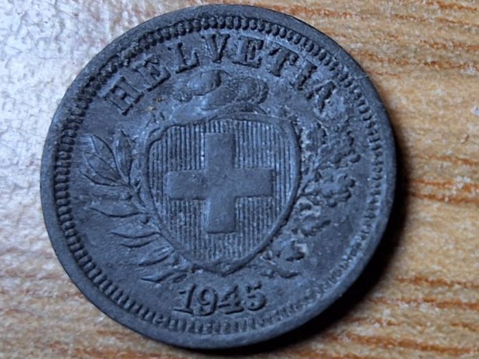 Toutes les monnaies: 1 Rappen 1945 - Selten! – D'occasion à Münchenstein par purbach1 2