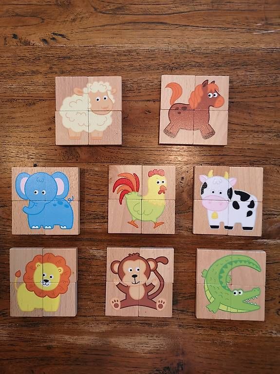 Puzzles: Magnetische Tier-Blockpuzzle aus Holz – Gebraucht aus Kriens von fra_82mr