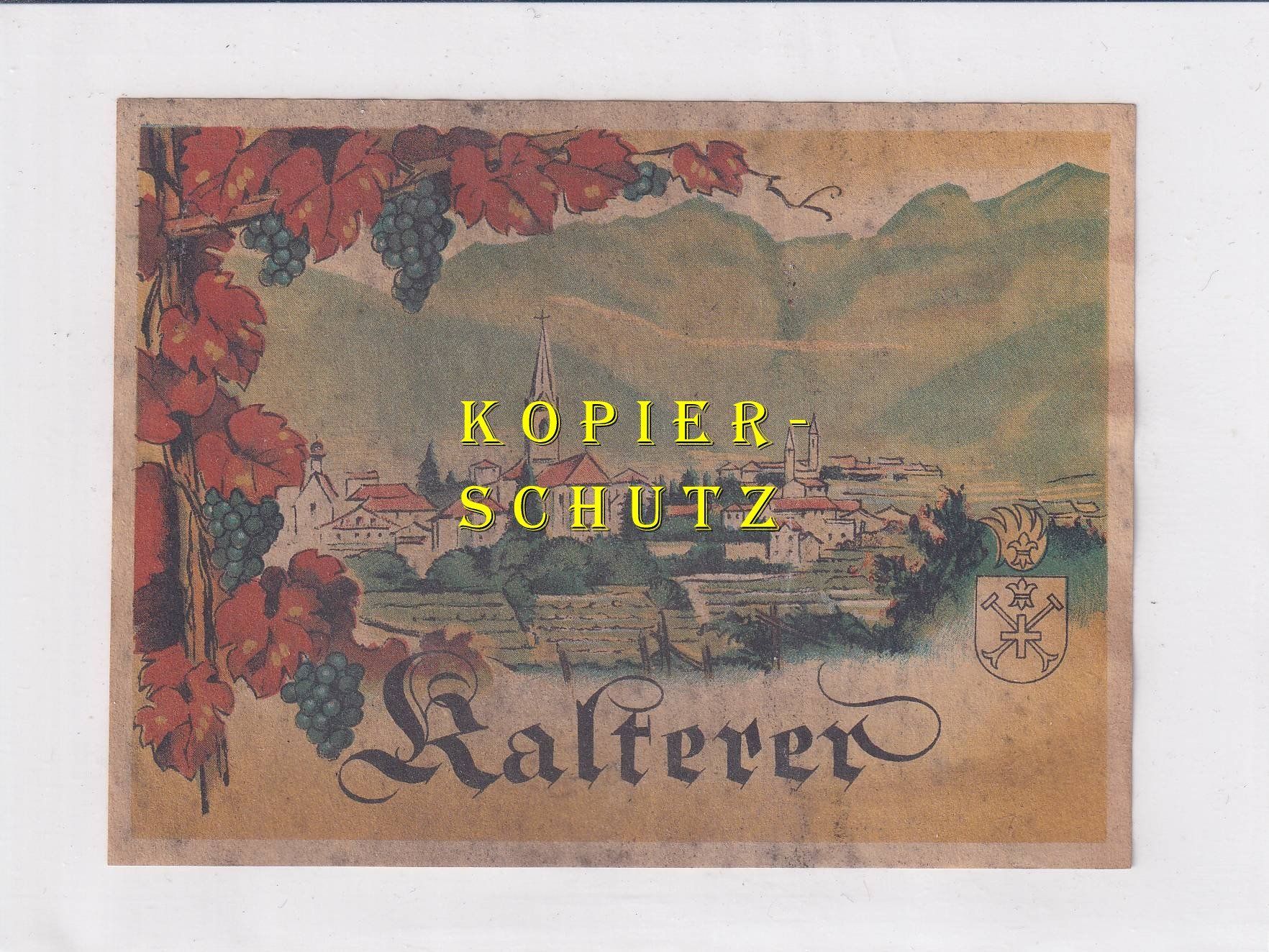 Carta: Etikette - Kalterer /bd – Usato da Hombrechtikon venduto da Rudolf07