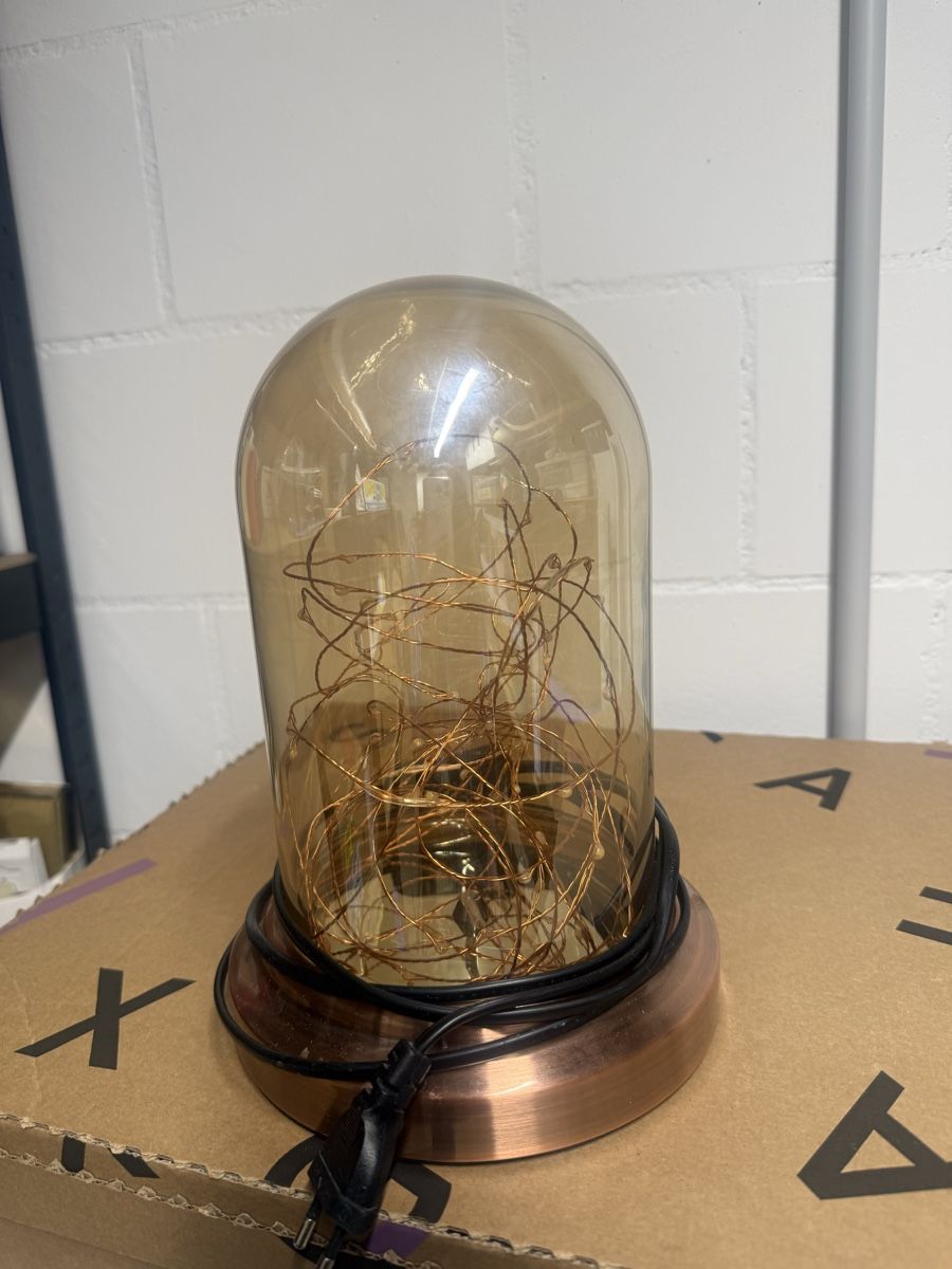 Lampade: Elegant Glass Dome Light with Copper Base Perfect Condition – Usato da Zürich venduto da ann_in_zuri 1