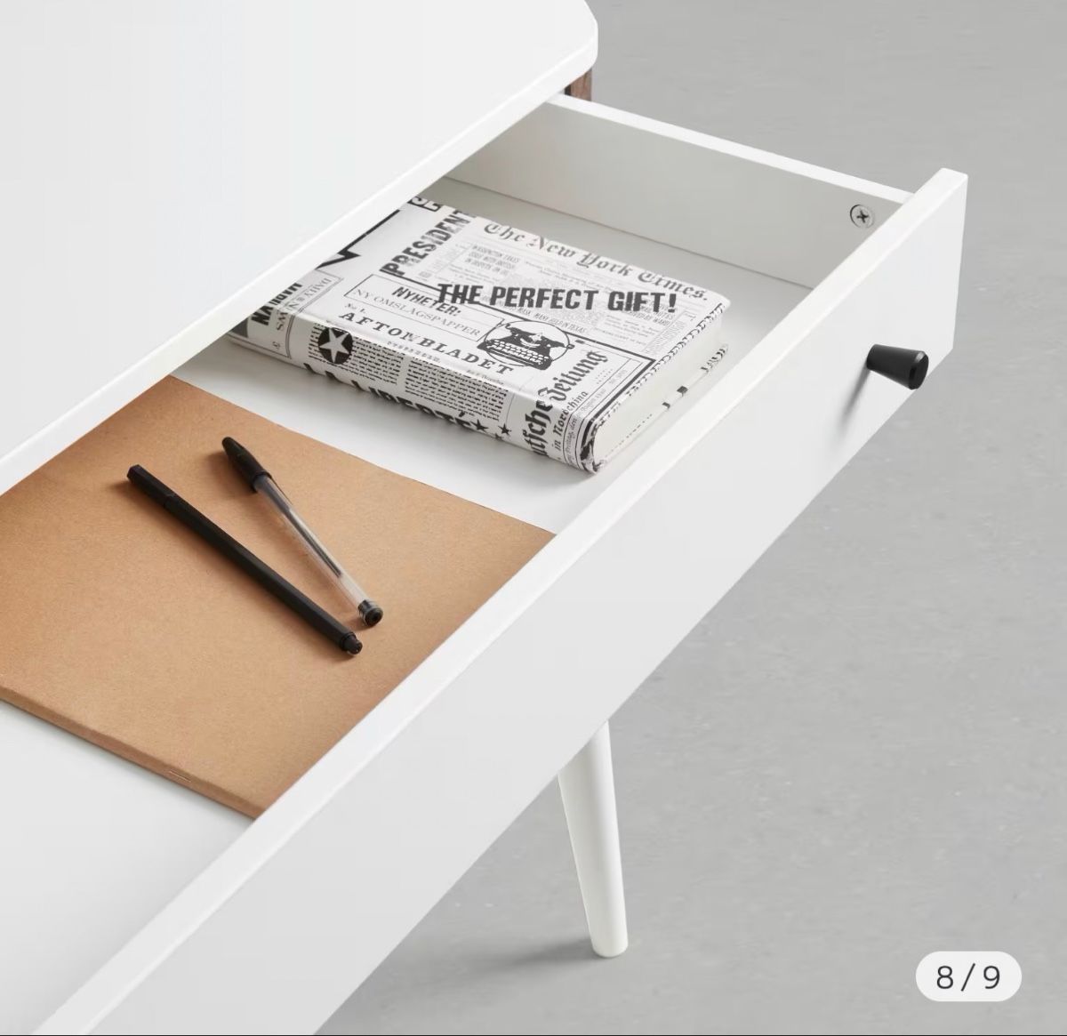 Scrivanie: Schreibtisch Capri – Weiss/Eichefarben – Usato da Zürich venduto da Mosli 1