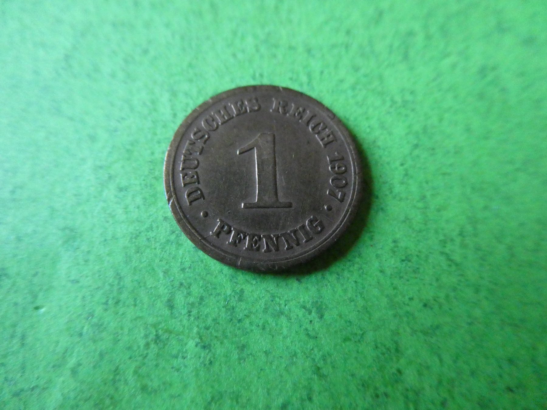 Tutti le monete: Dt. Reich 1907 D, 1 Pfennig – Usato da Hinterforst venduto da Rohusri