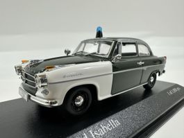 Borgward Isabella 1:43 Polizei Frankfurt, limit., MINICHAMPS