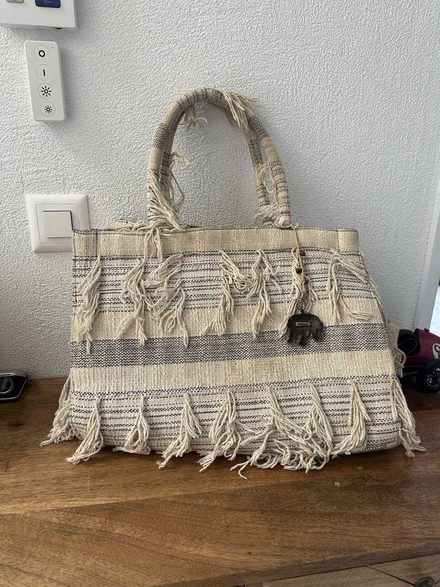 Borse da donna: Anokhi Sommer Tasche, beige mit Fransen – Usato da Freienbach venduto da SandraN. 1