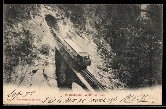 Cartoline postali: Pilatusbahn auf der Wolfortsbrücke, Ber – Usato da Berlin venduto da bartko-reher