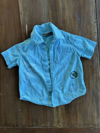 Moxx Sommerhemdli, hellblau, Gr. 98/104 - Top Zustand!