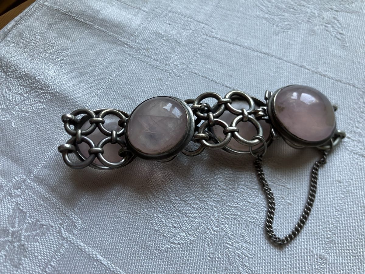 Bracciali & Braccialetti: Silber Armband mit Rosaquarz – Usato da Lyss venduto da Punktum01 2