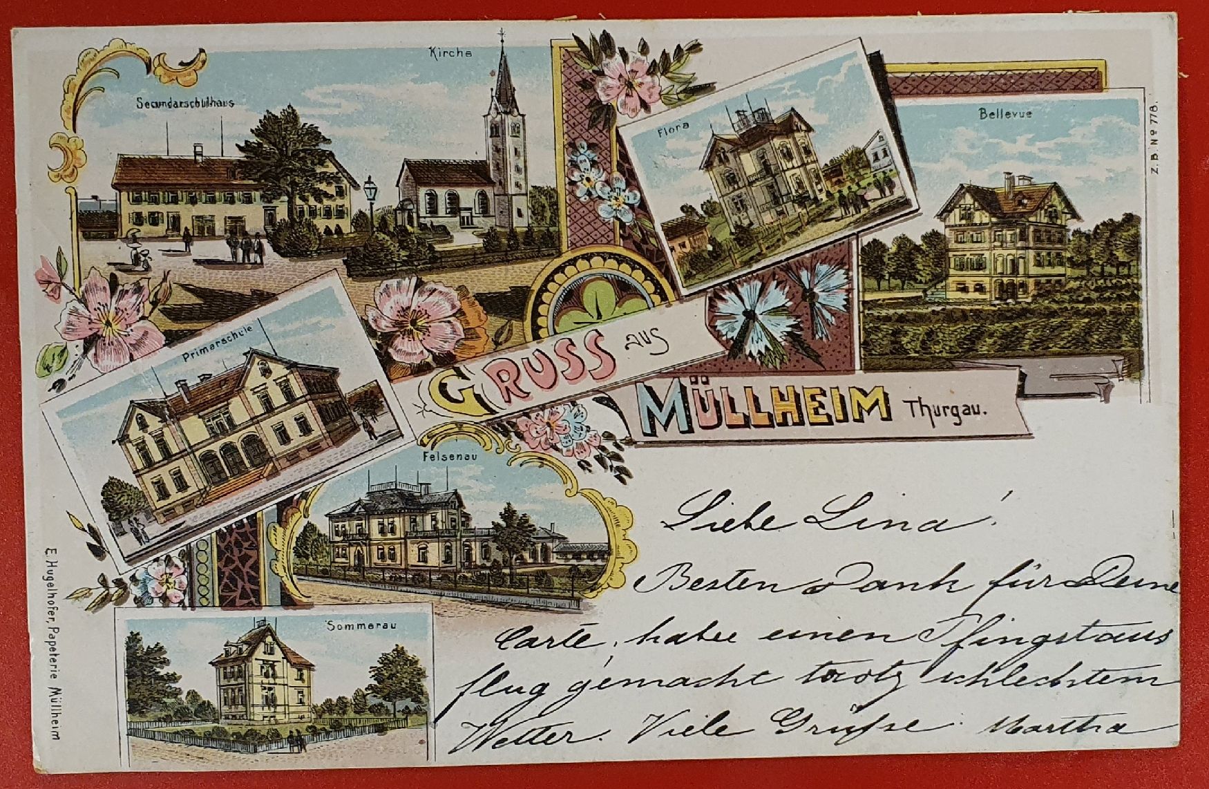 Cartoline postali: Gruss aus Müllheim 1902 – Usato da Kreuzlingen venduto da Rschweiz1