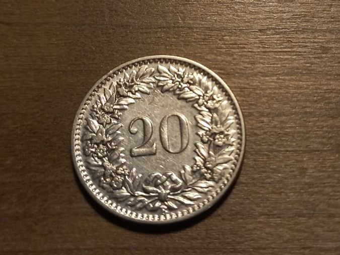 Alle Münzen: 20 Rappen 1925 – Gebraucht aus Zürich von Hofzgee 1