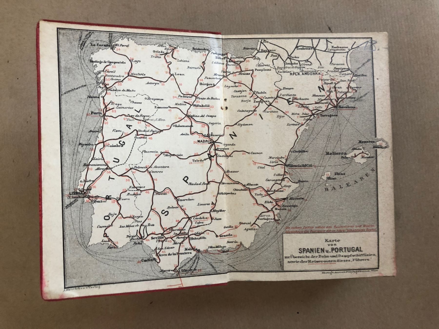 Livres: Führer durch Spanien und Portugal 1892 – D'occasion à Zürich par allp 1