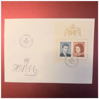 Ersttagsbrief FDC, Lichtenstein, 1967 Hochzeit Fürstenpaar