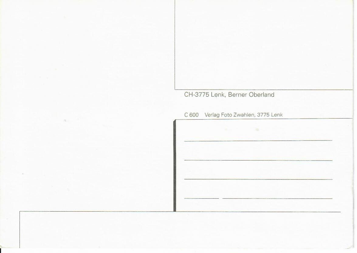 Cartoline postali: Lenk - Berner Oberland – Usato da Hochdorf venduto da Ziegel-16 1