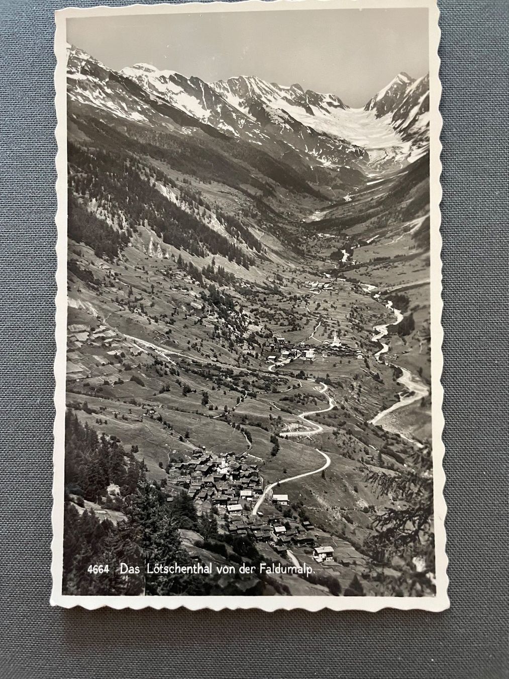 Cartoline postali: Ansichtskarte Lötschenthal von der Faldumalp – Usato da Winterthur venduto da Myrtillus