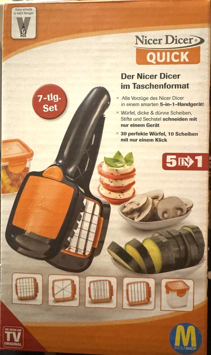 Elettrodomestici da cucina: Nicer Dicer Quick von Genius, 7-teiliges Set  – Nuovo e nell'imballaggio originale da Basel venduto da maulwurf012
