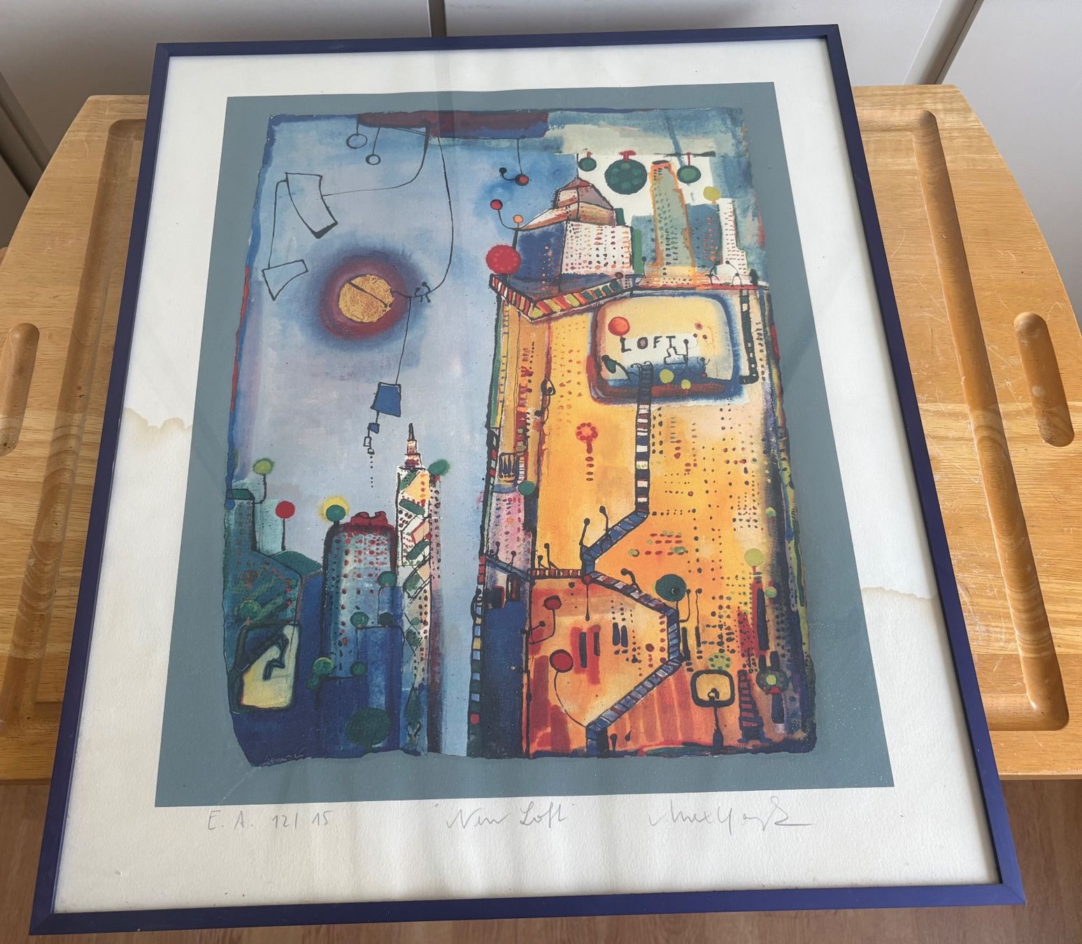 Grafica & Litografie: Bild mit Rahmen "New Loft" E.A. 12/15 signiert – Usato da Frick venduto da Rukki