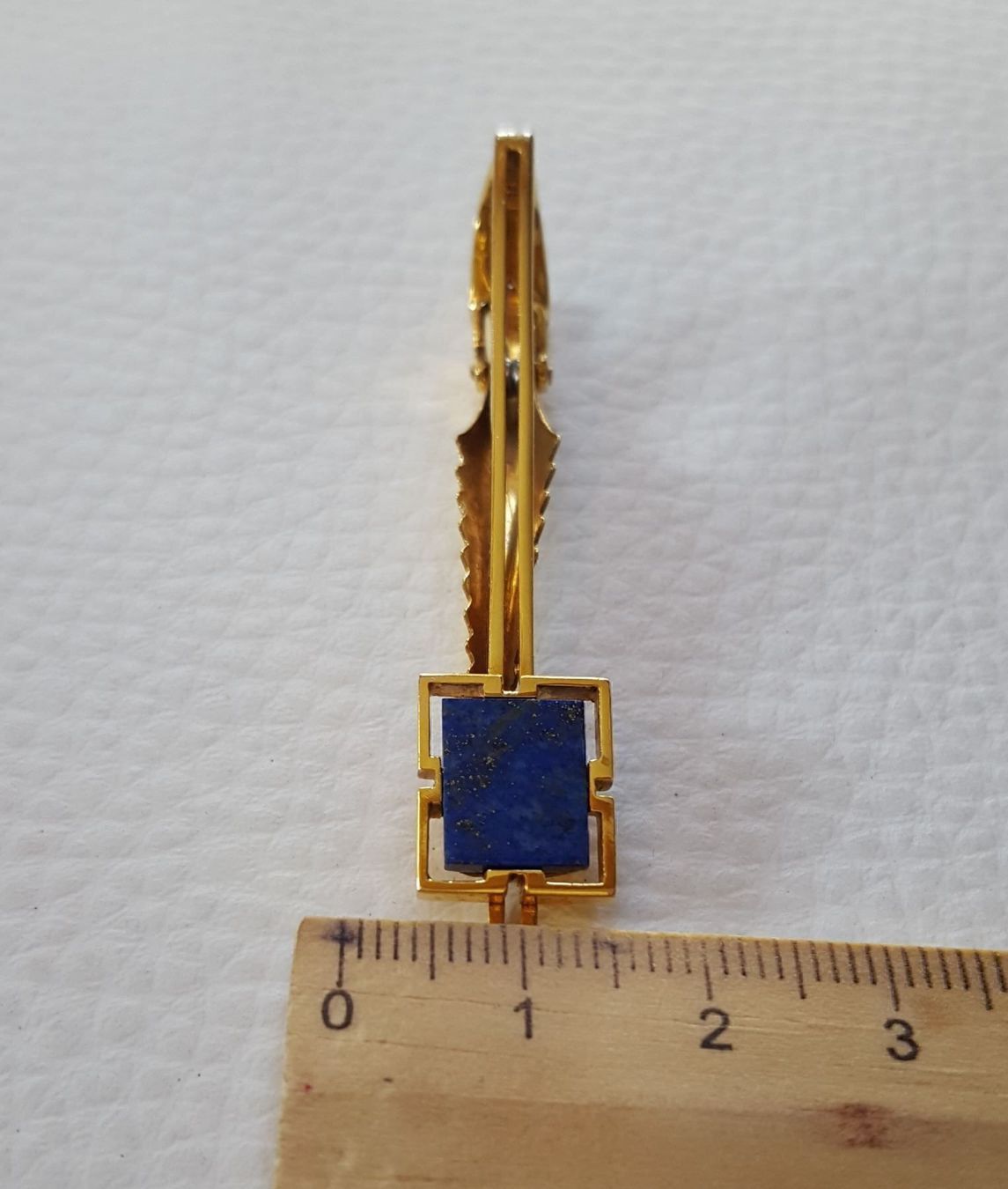 Ciondoli: Gold 585 Massiv Krawattennadel mit lapiz – Usato da Wald ZH venduto da Dasilver 5