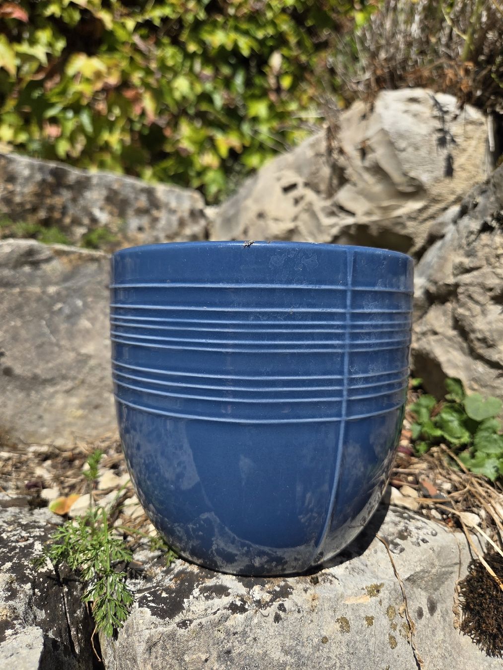 Blumentöpfe: 3er-Set Übertöpfe blau + violett – Gebraucht aus Suhr von lovecolours 3