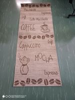 Kaffee Teppich Läufer für die Küche.