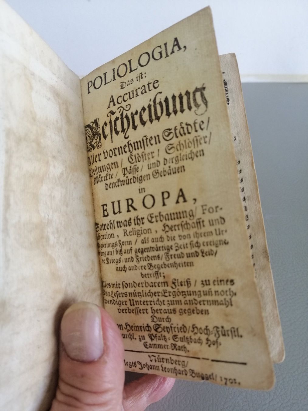 Livres: Antikes Buch "Poliologia" 1702 – D'occasion à Mörschwil par Erwin8242 3