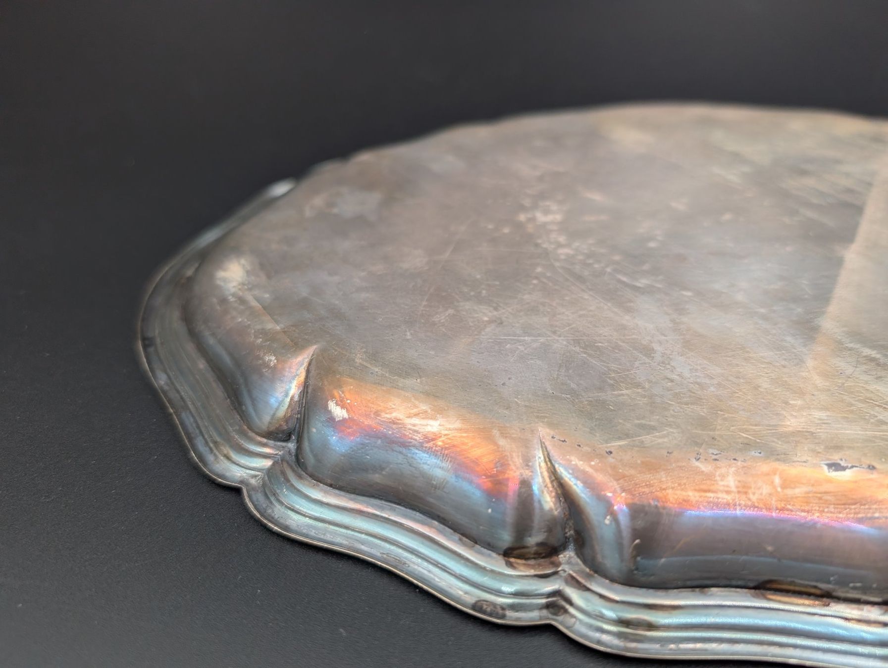 Piatti di portata: Vintage Tablett Harmonie 1974 Servierplatte versilbert – Usato da Wiezikon b.Sirnach venduto da Romsche 7
