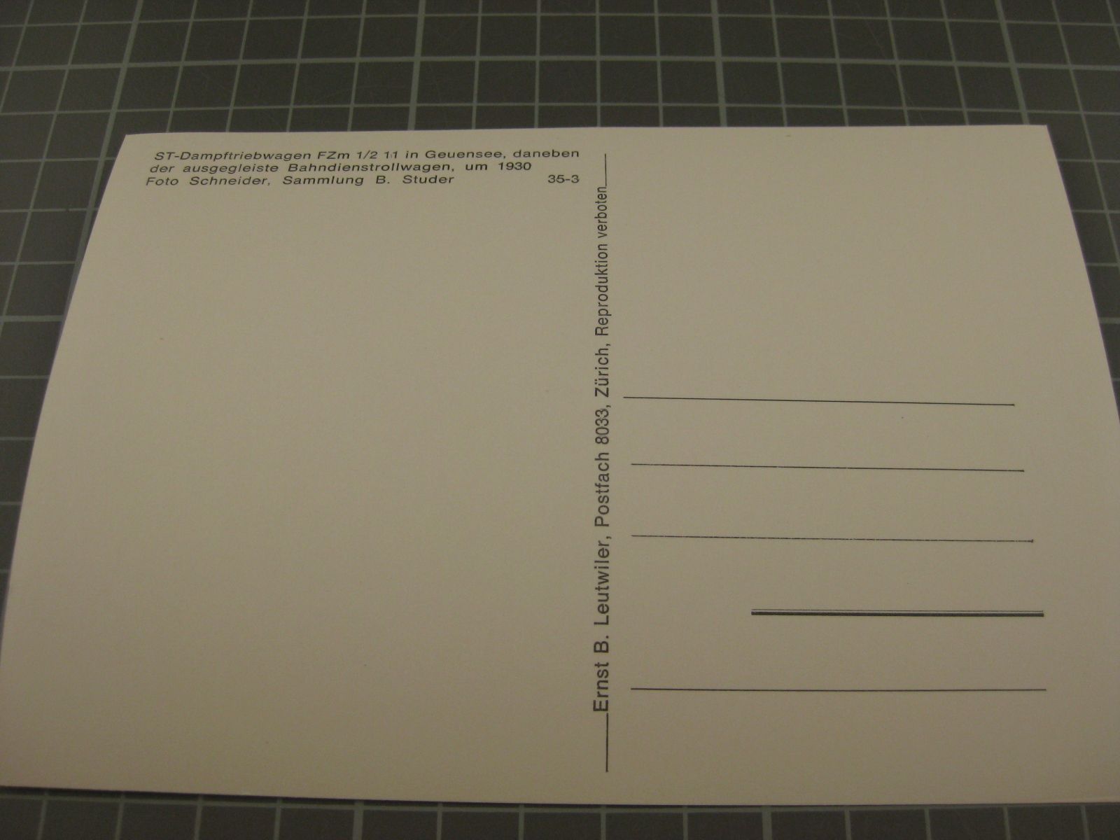 Cartoline postali: Geuensee Bahnhof mit Zug – Usato da Malters venduto da Marosko 1