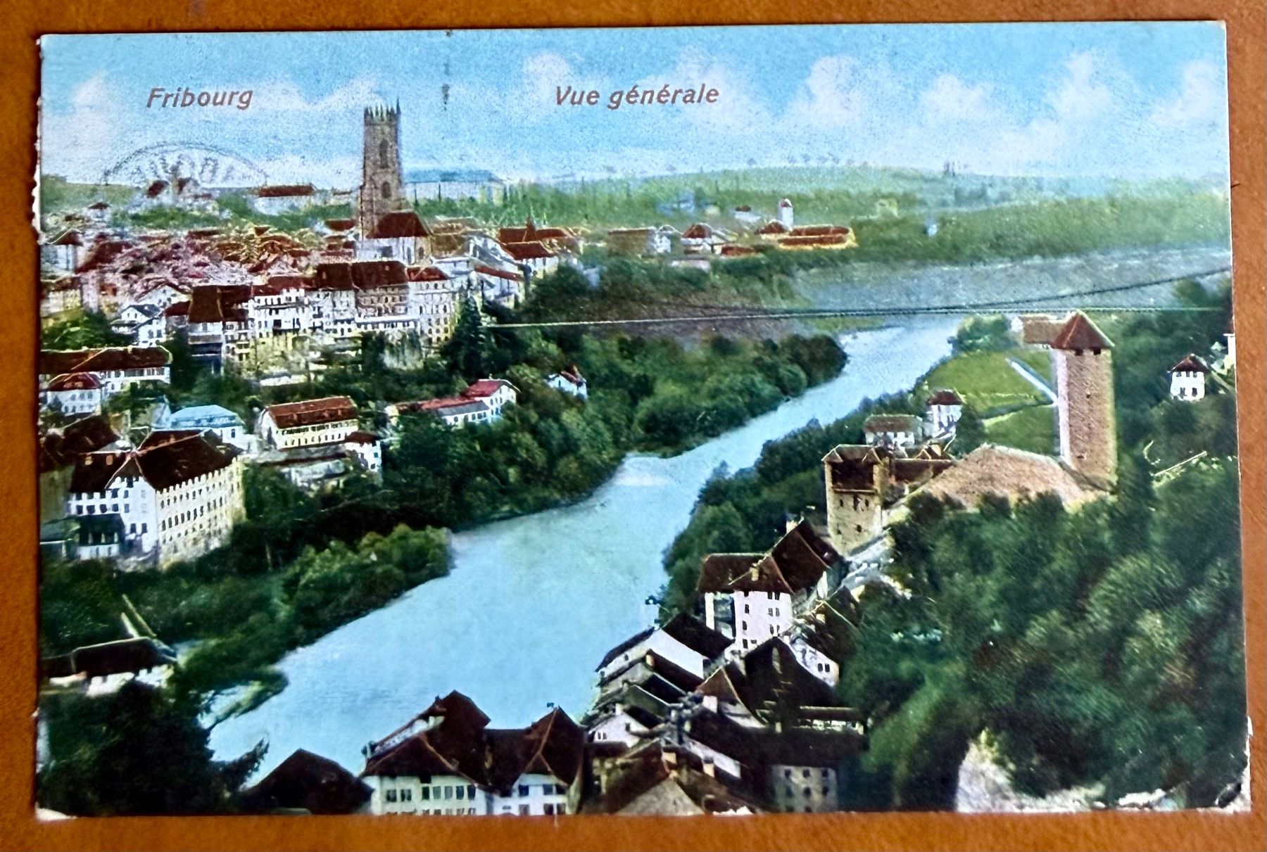 Cartoline postali: Fribourg - Vue générale 1907 – Usato da Lutry venduto da Ediego