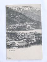 ST.MORITZ - Bad und Dorf - alte AK - 2-teilig, ungelaufen