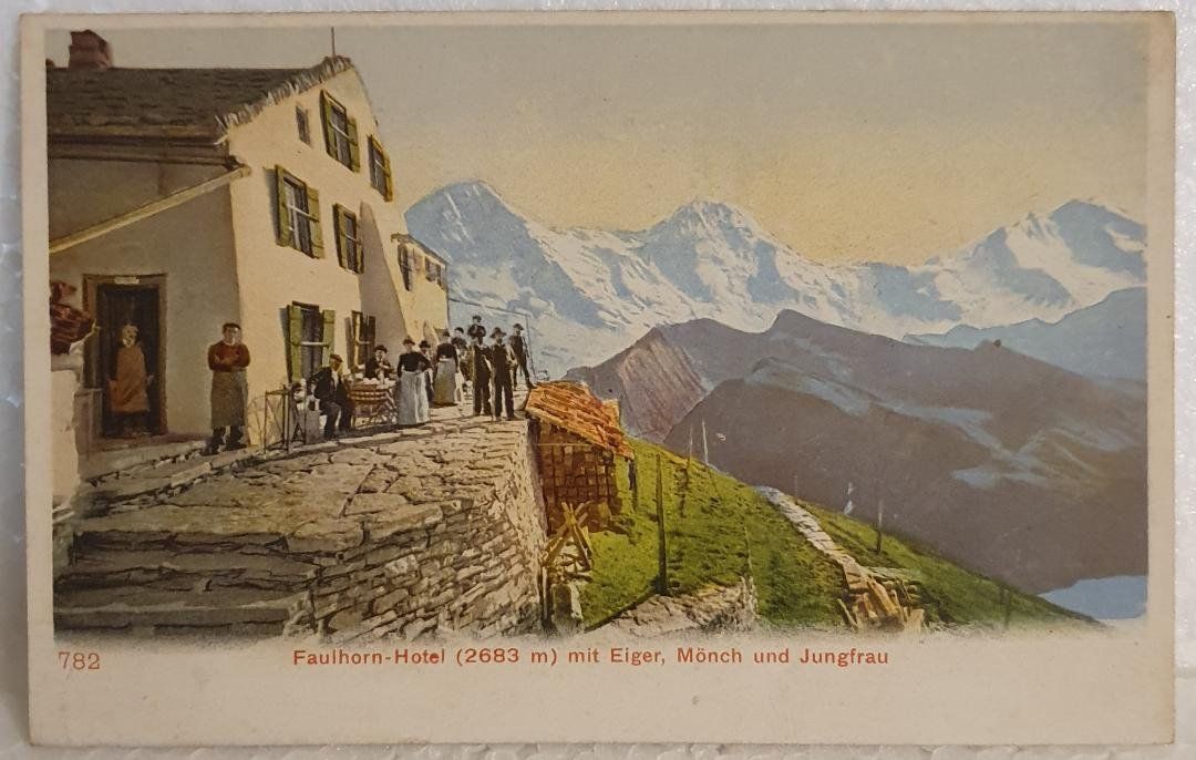 Cartes postales: FAULHORN - HOTEL  -  Eiger, Mönch & Jungfrau – D'occasion à Delémont par Domdom1