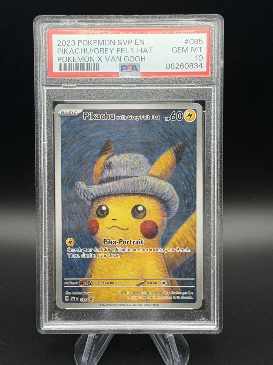 Pokémon Carte collezionabili: Pikachu Grey Felt Hat x Van gogh PSA 10 – Usato da Kreuzlingen venduto da MeatyVale