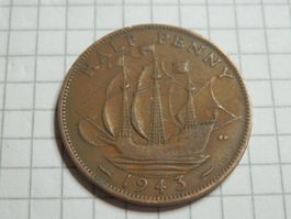 Großbritannien ½ Penny, 1943