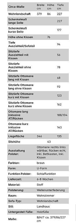 Divani: Wohnlandschaft BRIXEN von Mega Möbel inkl. Couchtisch – Usato da Sarmenstorf venduto da SaschKo89 2