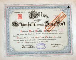 Maschinenfabrik vorm. Georg Dorst AG, Oberlind - 1892