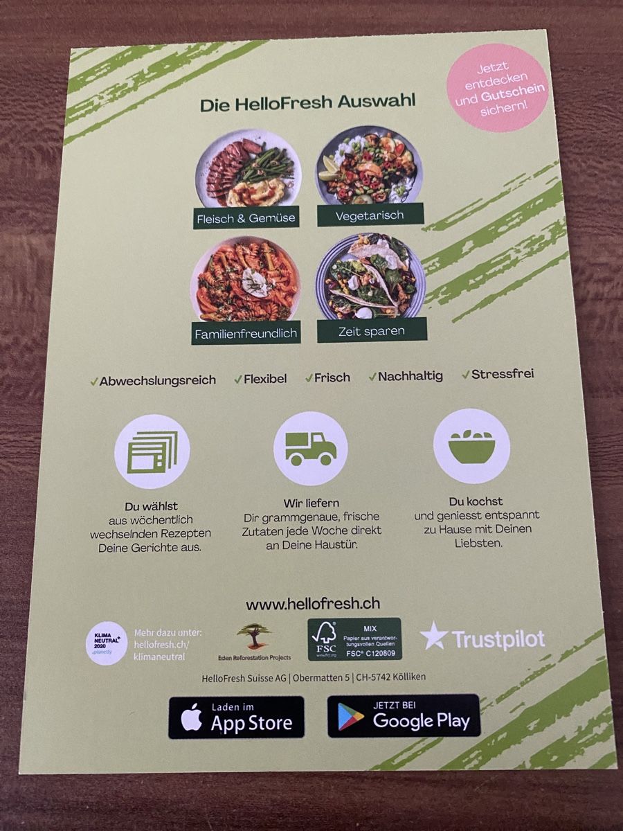 Buoni: Gutschein Hello Fresh – Nuovo e nell'imballaggio originale da Schaffhausen venduto da mar_jk9z 1