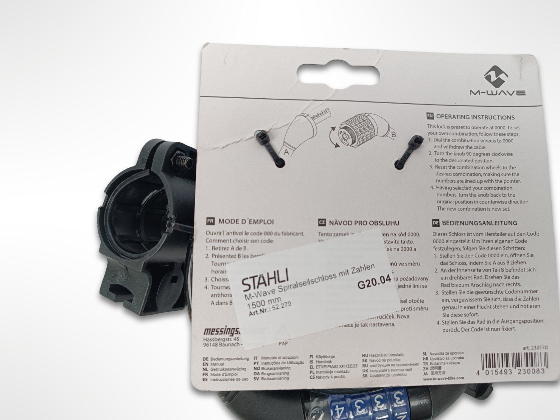Schlösser: M-WAVE Zahlenschloss – Neu (gemäss Beschreibung) aus Suhr von Restwert_Suhr 3