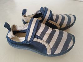 Impidimpi Badeschuhe Gr 24 Kinder Blau/Weiss gestreift