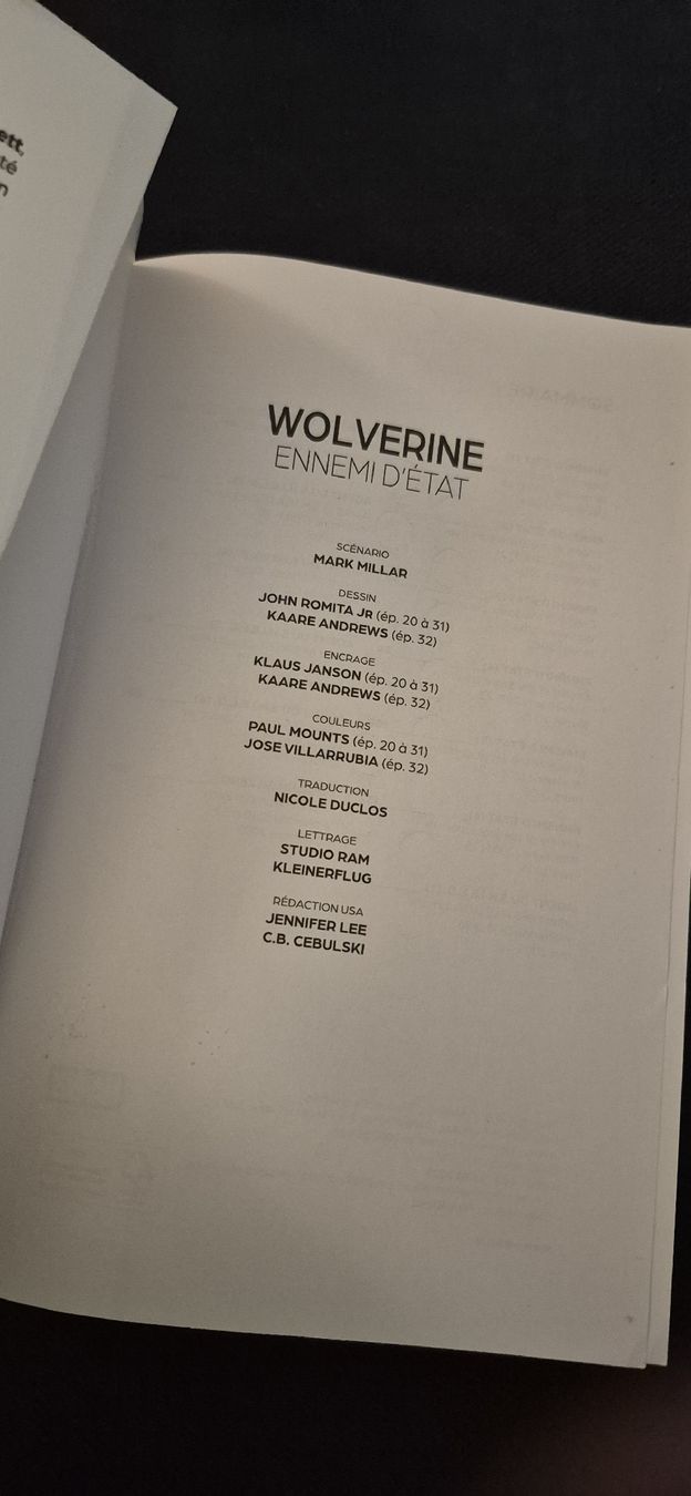 BD: WOLVERINE ENNEMI D'ÉTAT MARVEL COMICS RÉCIT COMPLET FRANÇAIS – D'occasion à Grand-Lancy par luc111 3