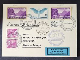 CL01 Carte Postale Suisse 1938 Theme Aviation