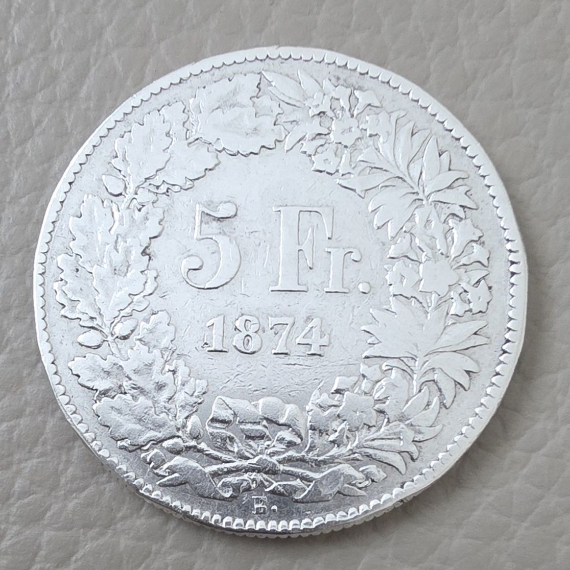 Tutti le monete: 5 Fr. 1874 - Super Erhaltung – Usato da Niederuzwil venduto da 262305 3