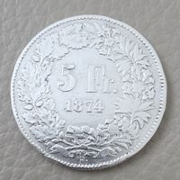 5 Fr. 1874 - Super Erhaltung