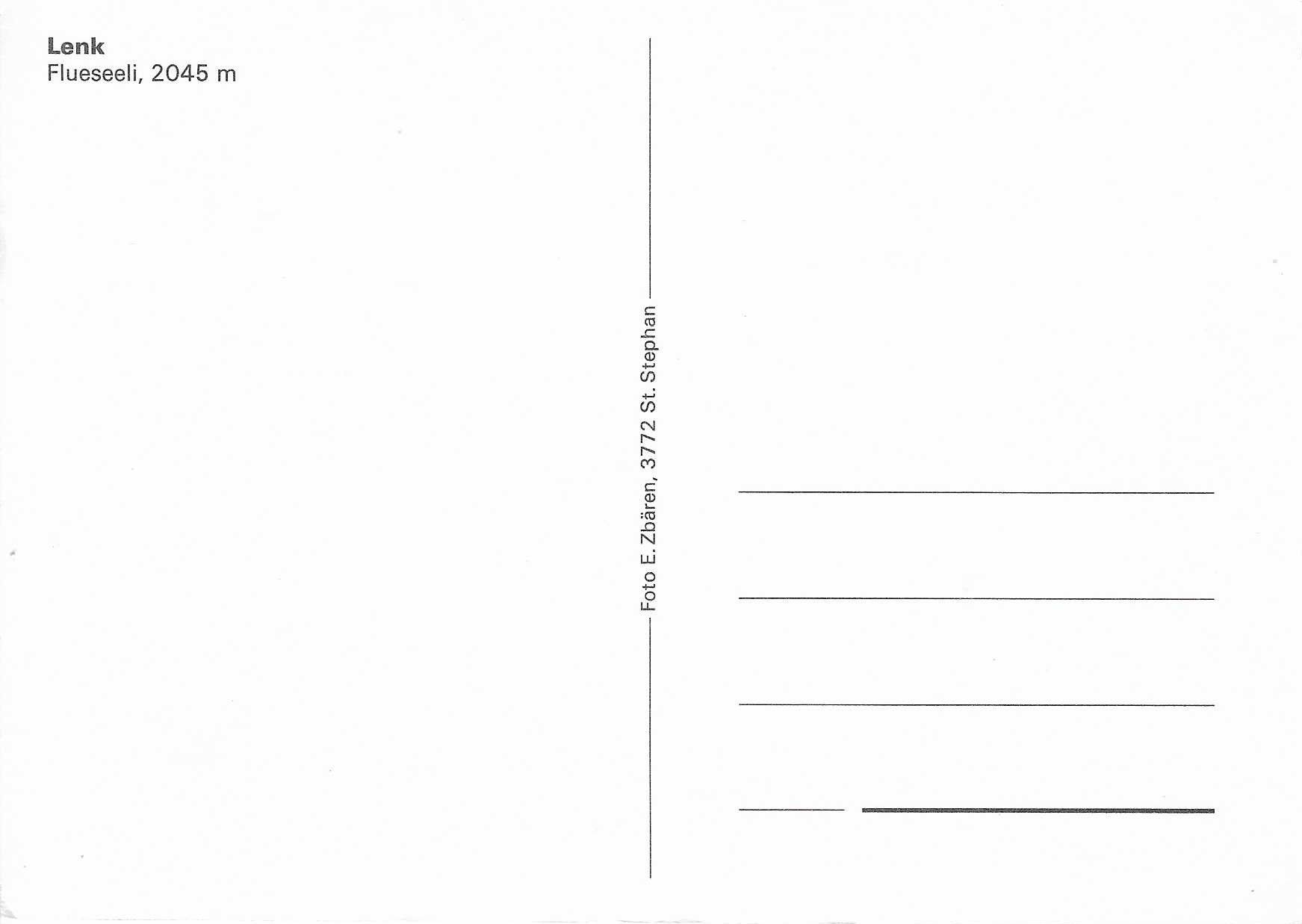 Cartes postales: Lenk Flueseeli BE – Neuf (Voir description) à Rothrist par Stranglehold 1