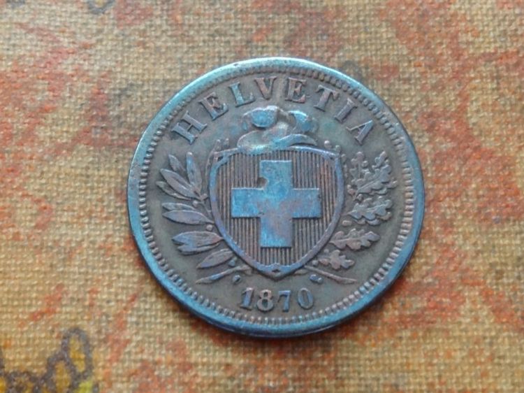 Tutti le monete: 2 Rp. 1870 – Usato da Romanel-sur-Lausanne venduto da Swift13