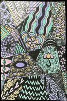 Variation | C. Steffen | Outsider Art | Original auf Karte
