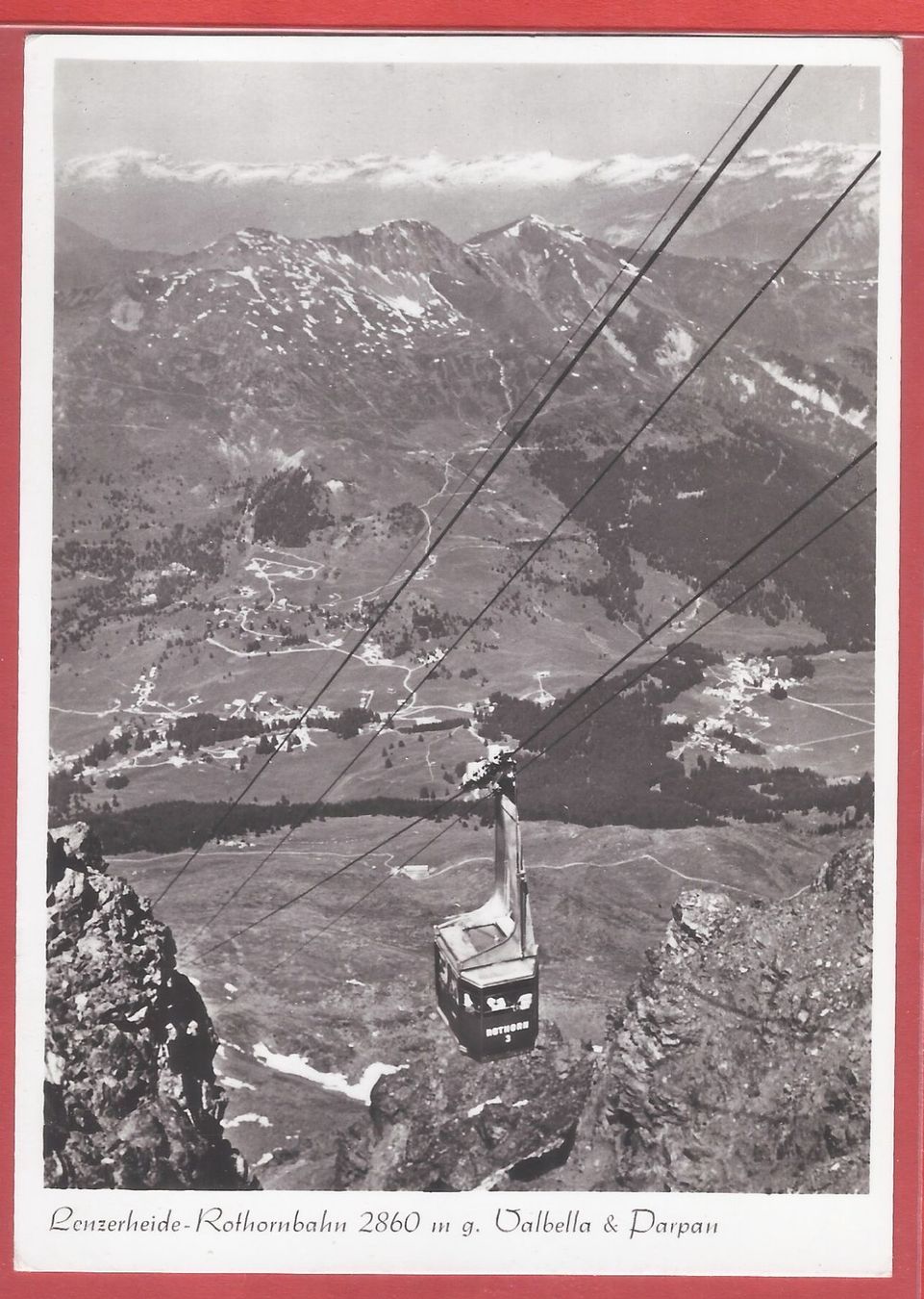 Cartoline postali: Lenzerheide Rothornbahn Seilbahn - 1967 gestempelt – Usato da Fislisbach venduto da Porano