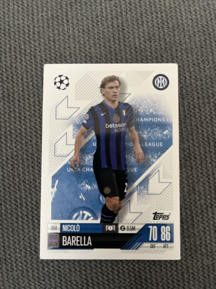 Nicolo Barella Topps Champions League 2024/25 Karte (Neu (gemäss ...